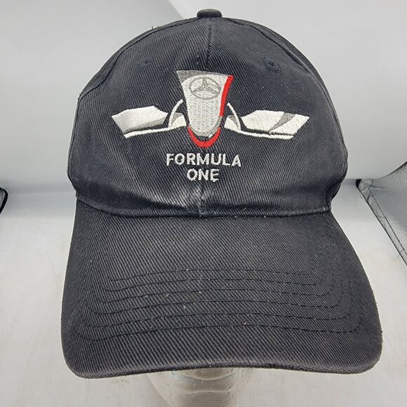 Mercedes Benz Formula 1 Black Hat Cap Adjustable Racing Outdoors Casual